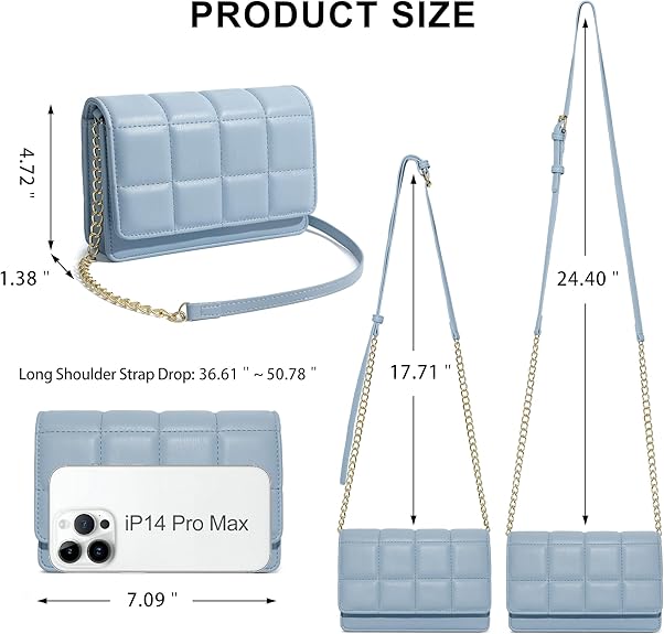 Small Crossbody Bag for Women Cell Phone Wallet Purse Clutch Handbags with Credit Card Slots