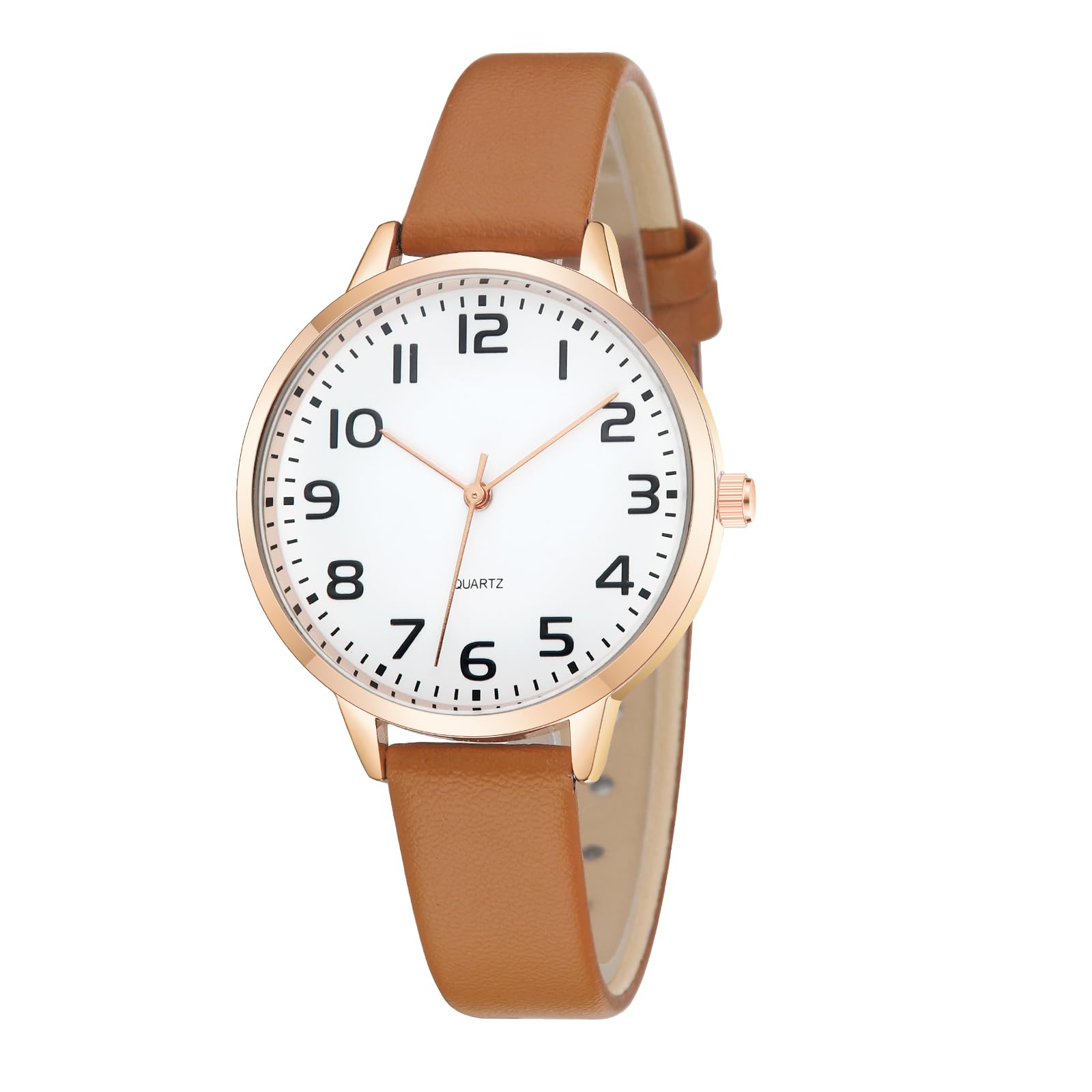 Women's Dainty Analog Leather Dress Watch for Small Wrists, Ladies Waterproof Watches for Women, Reloj para Mujer
